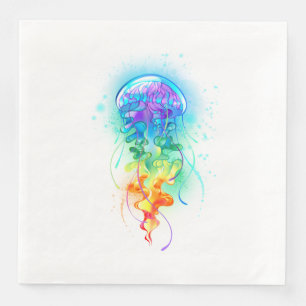 Rainbow jellyfish napkin