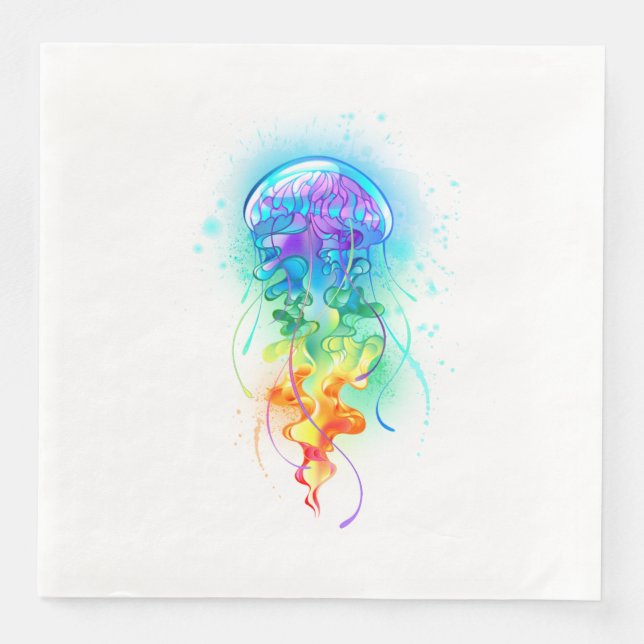 Rainbow jellyfish napkin (Front)
