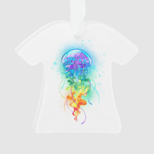Rainbow jellyfish ornament