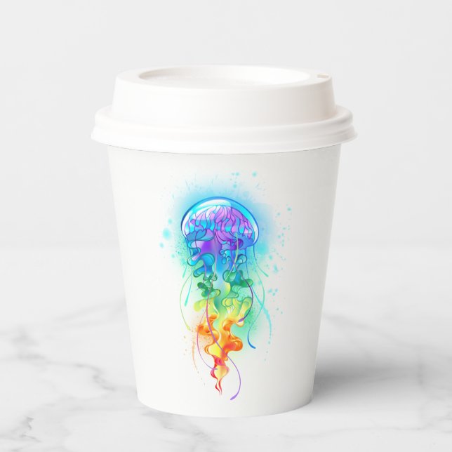 Rainbow jellyfish paper cups (Front)