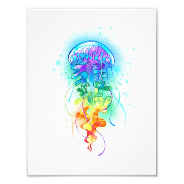 Rainbow jellyfish photo print (Front)
