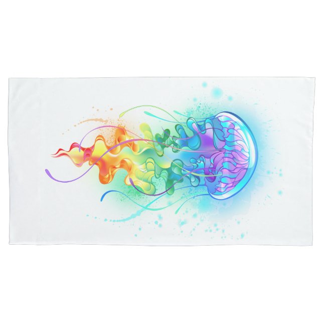 Rainbow jellyfish pillowcase (Front)