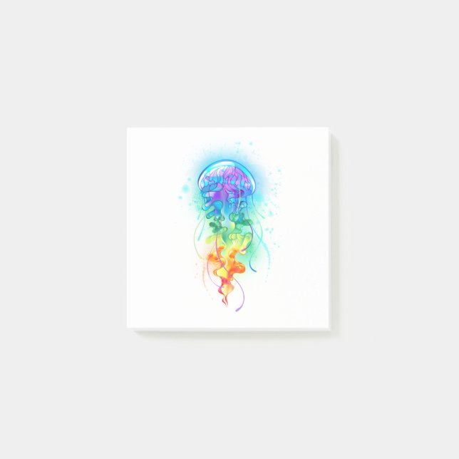Rainbow jellyfish post-it notes (Front)