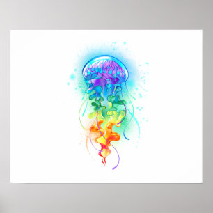 Rainbow jellyfish poster