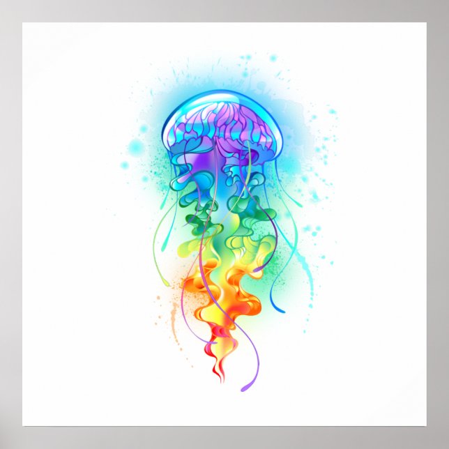 Rainbow jellyfish poster (Front)