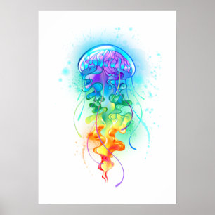 Rainbow jellyfish poster