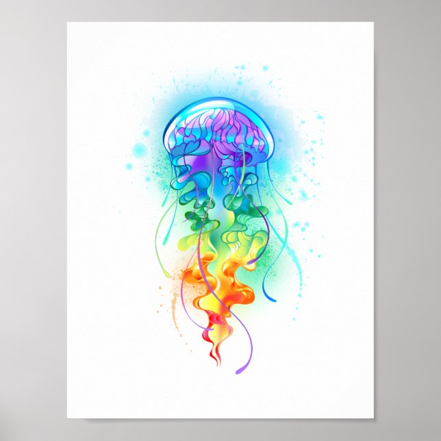 Rainbow jellyfish poster (Front)