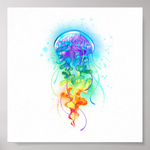 Rainbow jellyfish poster