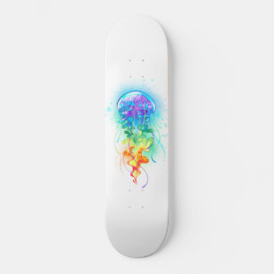 Rainbow jellyfish skateboard