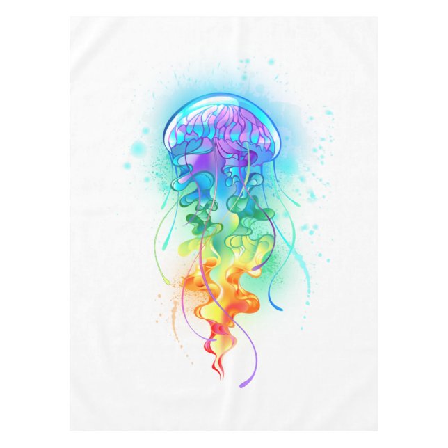 Rainbow jellyfish tablecloth (Front)
