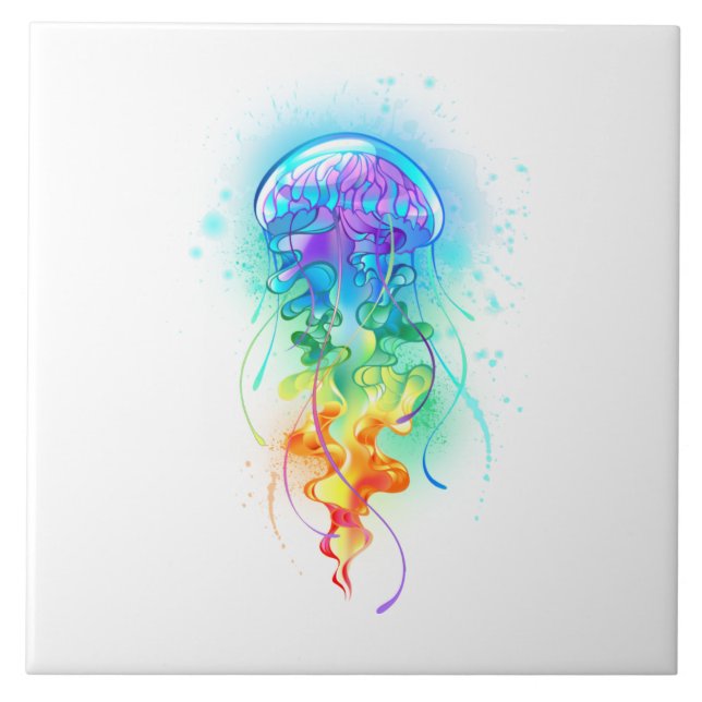 Rainbow jellyfish tile (Front)