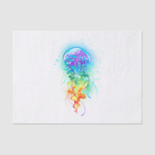 Rainbow jellyfish tissue paper