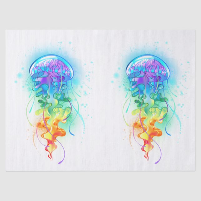 Rainbow jellyfish tissue paper (Front)