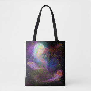 Rainbow Jellyfish Tote Bag