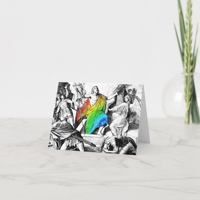 Rainbow Jesus Thank You Card (Front)