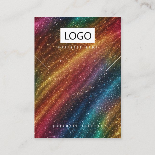 Rainbow Jewellery Earrings Necklace Display Card (Front)