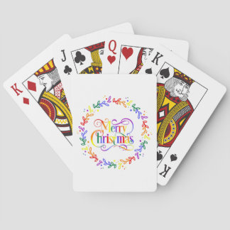 Rainbow Joyeuse couronne de Noël Jeu de cartes