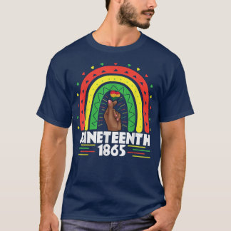Rainbow Juneteenth Day 1865 Celebrate Black Africa T-Shirt
