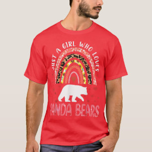 Rainbow Just A Girl Who Loves Panda Bears Animals T-Shirt