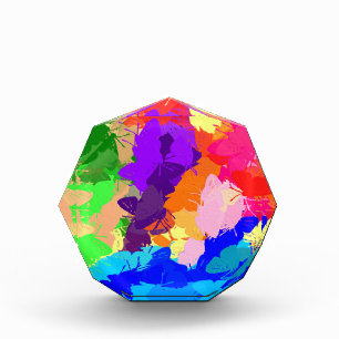 Rainbow Kaleidoscope Butterflies Photo Block