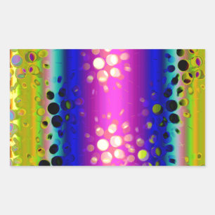 Rainbow Kaleidoscope Dotted Bursts Pattern Sticker