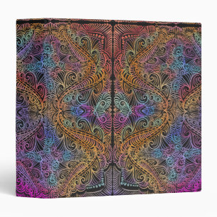 Rainbow Kaleidoscope Mandala Binder