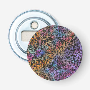 Rainbow Kaleidoscope Mandala Bottle Opener