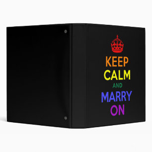 Rainbow Keep Calm and Marry On Binder