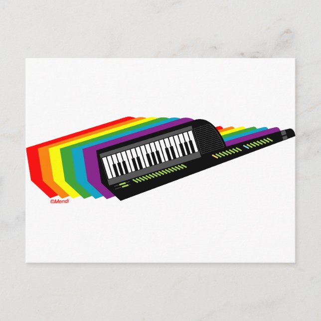 Rainbow Keytar Postcard (Front)