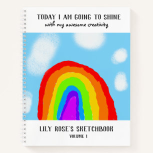 Rainbow Kid's Add Your Own Art Sketchbook Notebook