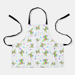 rainbow kids dog puppy polka dot bright fun colour apron