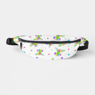rainbow kids dog puppy polka dot bright fun colour fanny pack