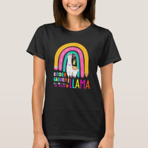 Rainbow Kindergarten No Prob Llama 100th Day of Sc T-Shirt