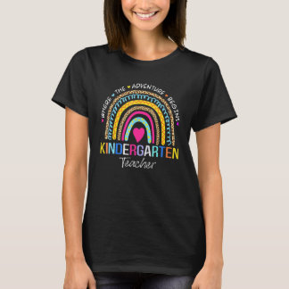 Rainbow Kindergarten Teacher Where The Adventure B T-Shirt