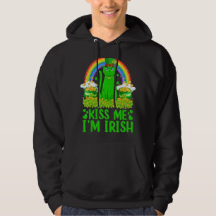Rainbow Kiss Me I'm Irish Siamese Cat St Patrick' Hoodie