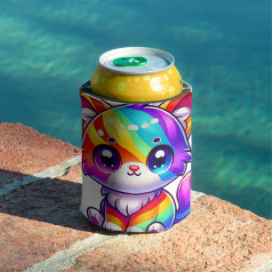 Rainbow Kitten Can Cooler