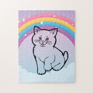 rainbow kitten  jigsaw puzzle