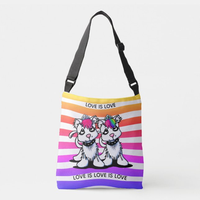 Rainbow Kitties Crossbody Bag (Front)