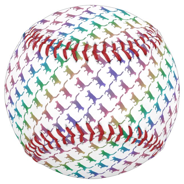 Rainbow Kitty Cats Custom Colour Softball (Front)