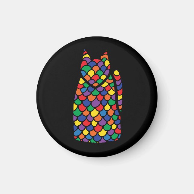Rainbow Kitty Magnet (Front)