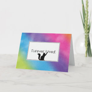 Rainbow Kitty Pet Loss Sympathy   Card