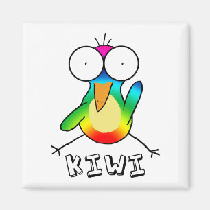 Rainbow Kiwi Magnet