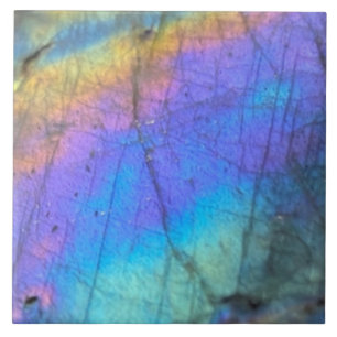 Rainbow Labradorite Crystal Print Tile