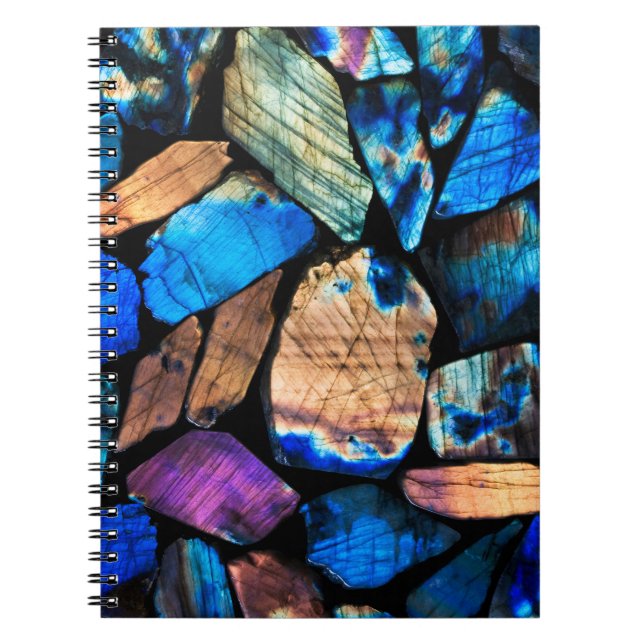 Rainbow Labradorite Crystals Gem Carnet Journal (Devant)