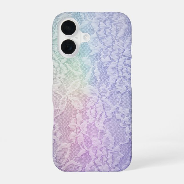 Rainbow Lace iPhone 16 Case (Back)