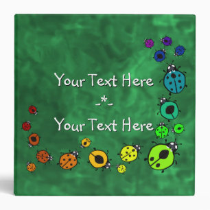 Rainbow Ladybug Binder