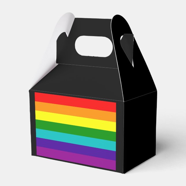 RAINBOW  LARGE GIFT BAG FAVOR BOX (Front Side)