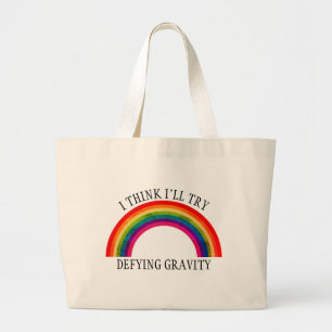 Rainbow large tote bag