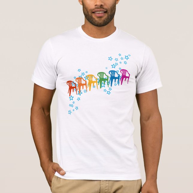 Rainbow Lawn Chairs T-Shirt (Front)