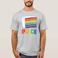 Rainbow Layer Cake Slice Heart LGBT Gay Pride Love